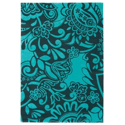 Brink & Campman Fusion Joy Wool Rug, 230x160cm, Black/Teal