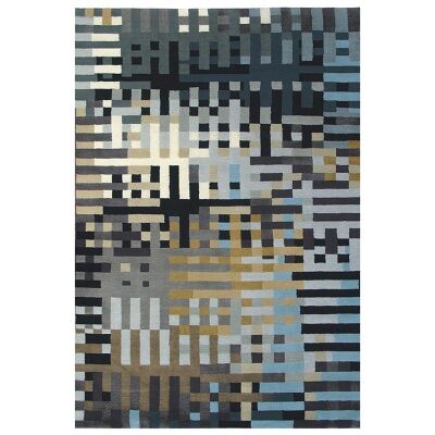 Brink and Campman Kodari Vibes Hand Knotted Wool Rug, 240x170cm, Steel