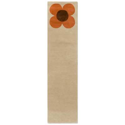 Orla Kiely Flower Placement Hand Tufted Designer Wool Runner Rug, 300x70cm