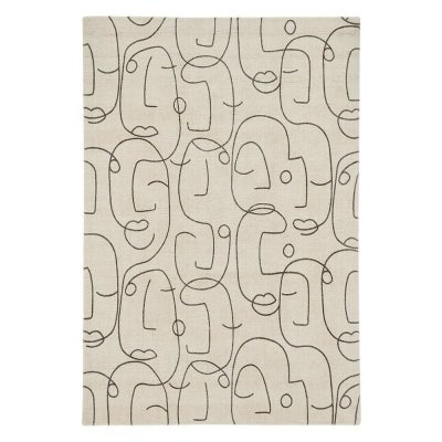 Scion Epsilon Hand Tufted Designer Wool Rug, 230x160cm, Charcoal