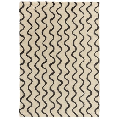 Scion Ribbon Hand Tufted Designer Wool Rug, 120x180cm, Charcoal
