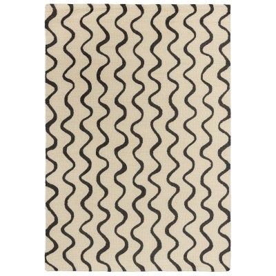 Scion Ribbon Hand Tufted Designer Wool Rug, 250x350cm, Charcoal