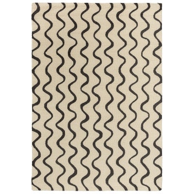 Scion Ribbon Hand Tufted Designer Wool Rug, 200x280cm, Charcoal