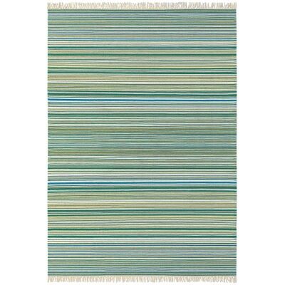 Scion Symmetry Hand Woven Designer Wool Rug, 240x170cm, Kingfisher
