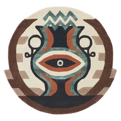Ted Baker Zodiac Aquarius Hand Tufted Designer Round Wool Rug, 100cm