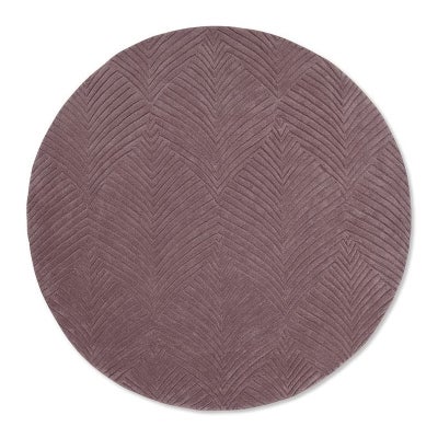 Wedgwood Folia Hand Tufted Designer Round Wool Rug, 200cm, Mink