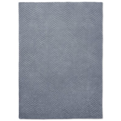 Wedgwood Folia Hand Tufted Designer Wool Rug, 180x120cm, Cool Grey