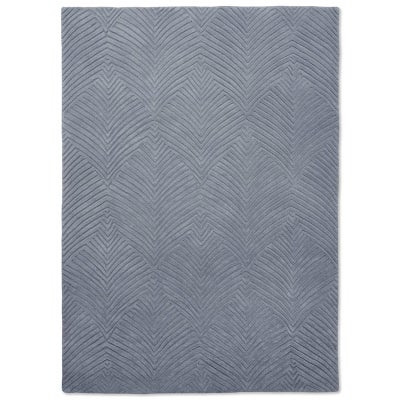 Wedgwood Folia Hand Tufted Designer Wool Rug, 240x170cm, Cool Grey