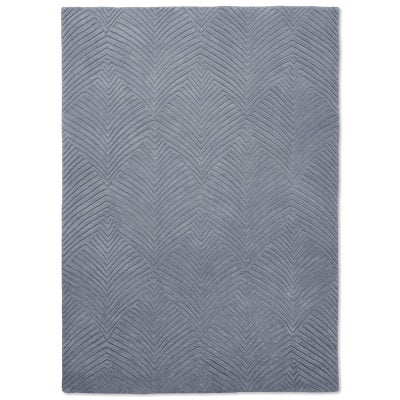 Wedgwood Folia Hand Tufted Designer Wool Rug, 280x200cm, Cool Grey