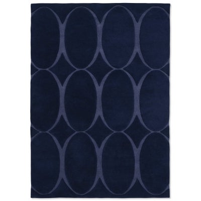 Wedgwood Renaissance Hand Tufted Designer Wool Rug, 180x120cm, Blue