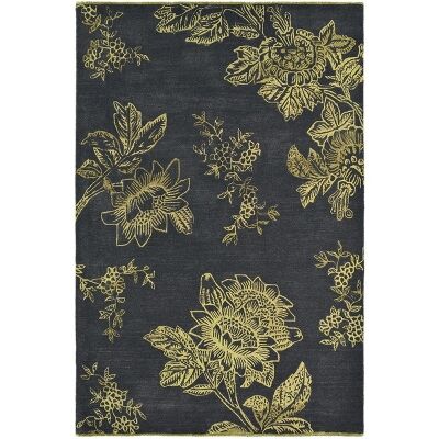 Wedgwood Tonquin Hand Tufted Designer Wool Rug, 240x170cm, Charcoal