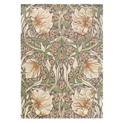 Morris & Co Pimpernel Hand Tufted Designer Wool Rug, 200x140cm, Aubergine