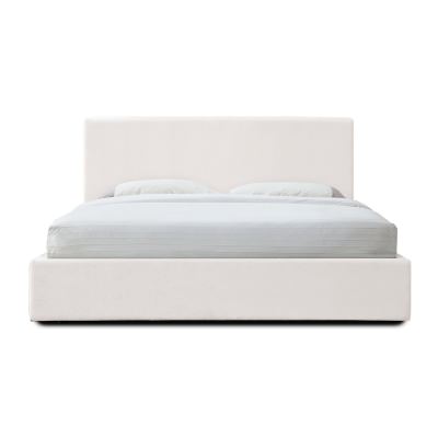 Dane Fabric Platform Bed, King, Cream