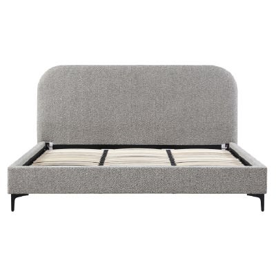 Notmark Boucle Fabric Platform Bed, Queen, Sand