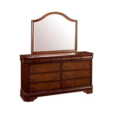 Sherwood Solid American Poplar Timber Dressing Table with Mirror
