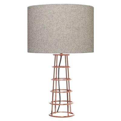 Beatrice Metal Wireframe Table Lamp, Copper