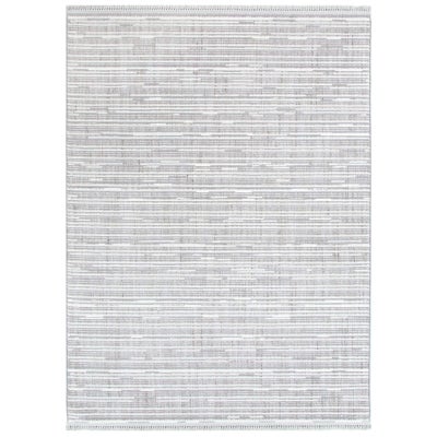 Berno Lines Modern Rug, 290x200cm, Silver / Ivory