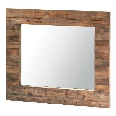 Bohemian Reclaimed Timber Frame Wall Mirror,130cm