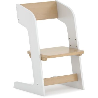 Boori Oslo Wooden Adjustable Study Chair, Barley White / Almond