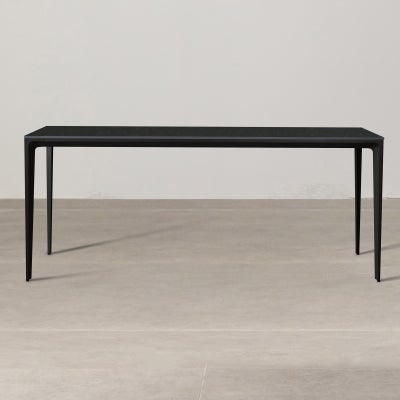 BKC Innovation S Commercial Grade Indoor / Outdoor Minimalist Console Table, 180cm, Oxide Black / Black