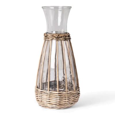 Riviera Wicker & Glass Carafe