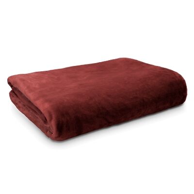 Ardor Boudoir Lucia Luxury Velvet Plush Blanket, 245x240cm, Jarrah