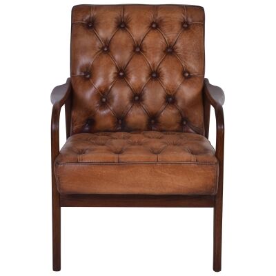 Rasen Leather & Timber Armchair