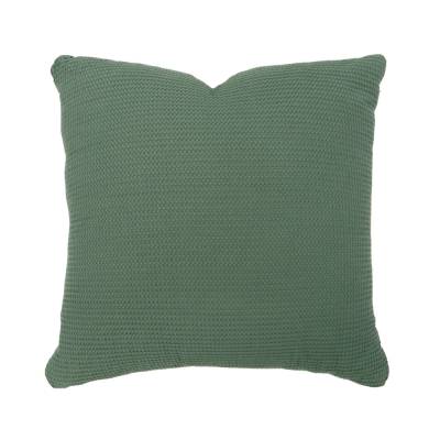 Bambury Milo Cotton Waffle Scatter Cushion, Juniper