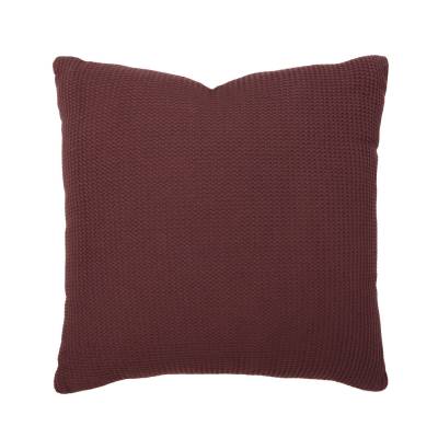 Bambury Milo Cotton Waffle Scatter Cushion, Sangria