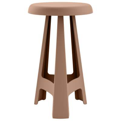 Cosima Outdoor Round Bar Table, 60cm, Mocha Brown