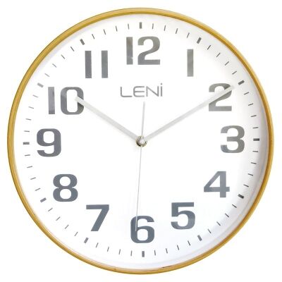 Leni Wooden Wall Clock, 28cm, White