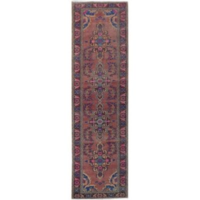 One of A Kind Shyam Hand Knotted Wool Persian Runner Rug, 400x101cm