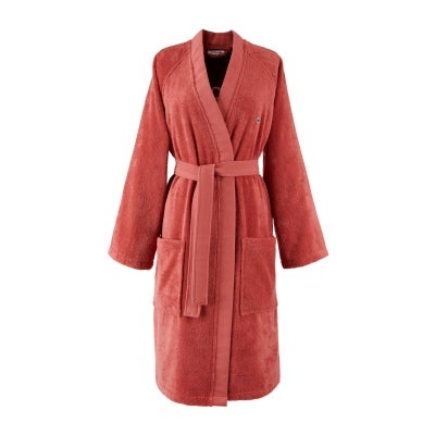 Lacoste Defile Organic Cotton Bath Robe, Small, Sierra