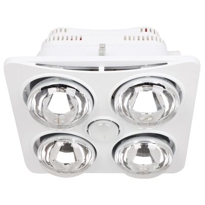 Ardene Quattro Bathroom Heater with Exhaust and Light, White