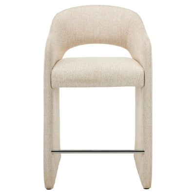 Valtreo Fabric Counter Stool, Set of 2, Cobble Beige