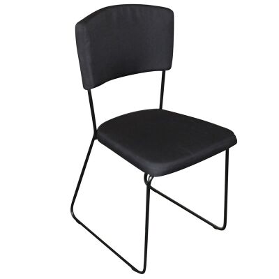 Arezzo Fabric Dining Chair, Black