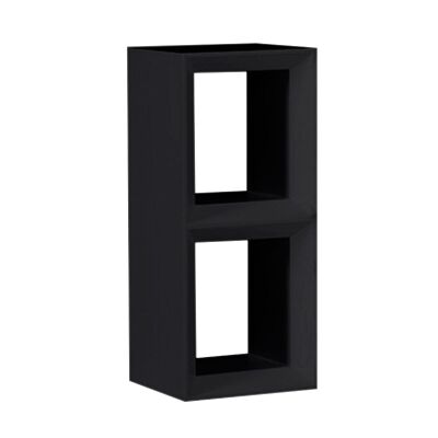 Whitney Wooden 2 Cube Display Unit, Black