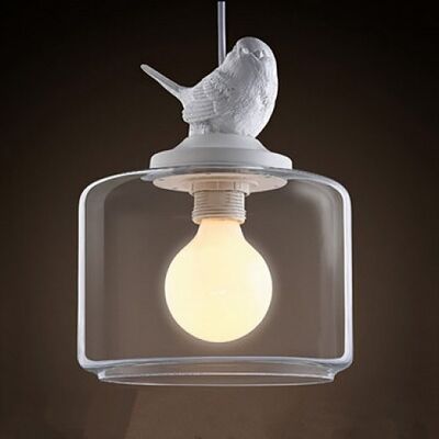 Elvina Glass Pendant Light, Bird
