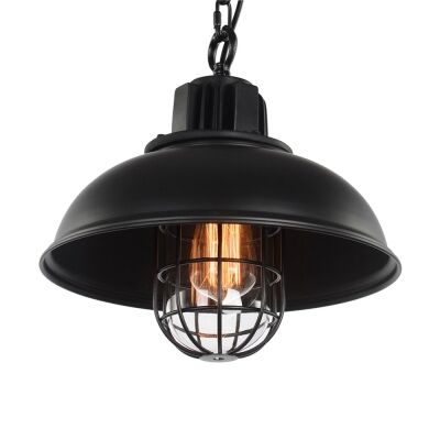 Duffys Industrial Metal Caged Pendant Light
