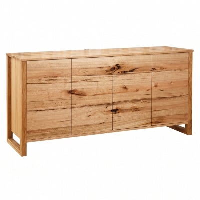 Velrosa Mountain Ash Timber 4 Door Buffet Table, 184cm