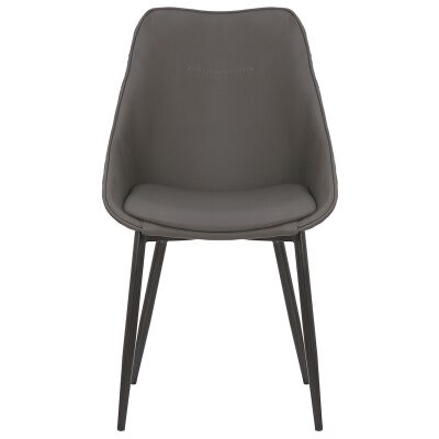 Bellagio Faux Leather Dining Chair, Anthracite 