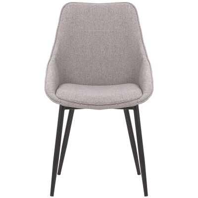 Bellagio Fabric Dining Chair, Dark Grey