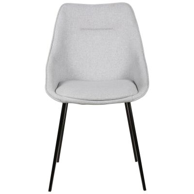 Bellagio Fabric Dining Chair, Light Grey 