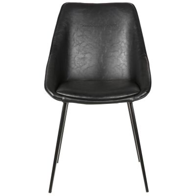Bellagio Faux Leather Dining Chair, Black 
