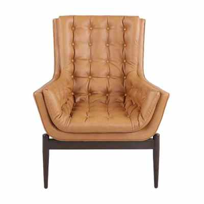 Alouria Full Top Grain Leather Armchair, Tan