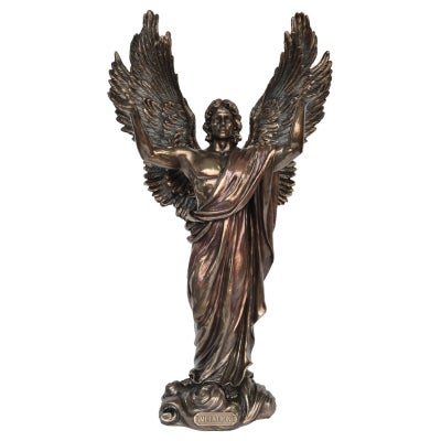 Veronese Cold Cast Bronze Coated Angel Figurine, Metatron