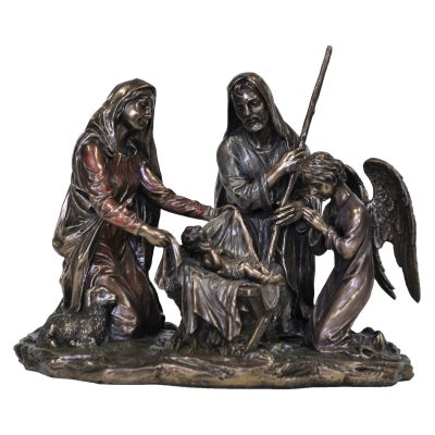 Veronese Cold Cast Bronze Coated Figurine, Nativity