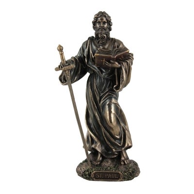 Veronese Cold Cast Bronze Coated Figurine, St. Paul