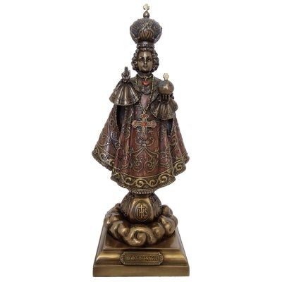 Veronese Cold Cast Bronze Coated Replica Figurine, Infant Jesus of Prague