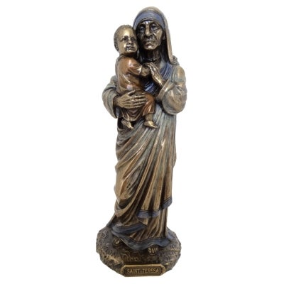 Veronese Cold Cast Bronze Coated Figurine, Saint Teresa of Calcutta